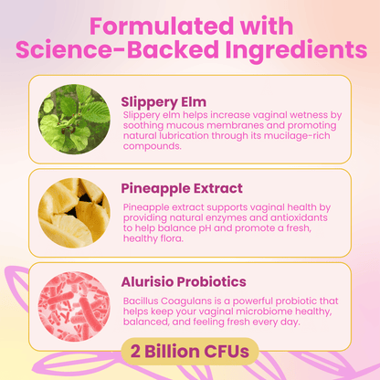 Slippery Kitty® All-In-One Feminine Probiotic + Moisture Gummies