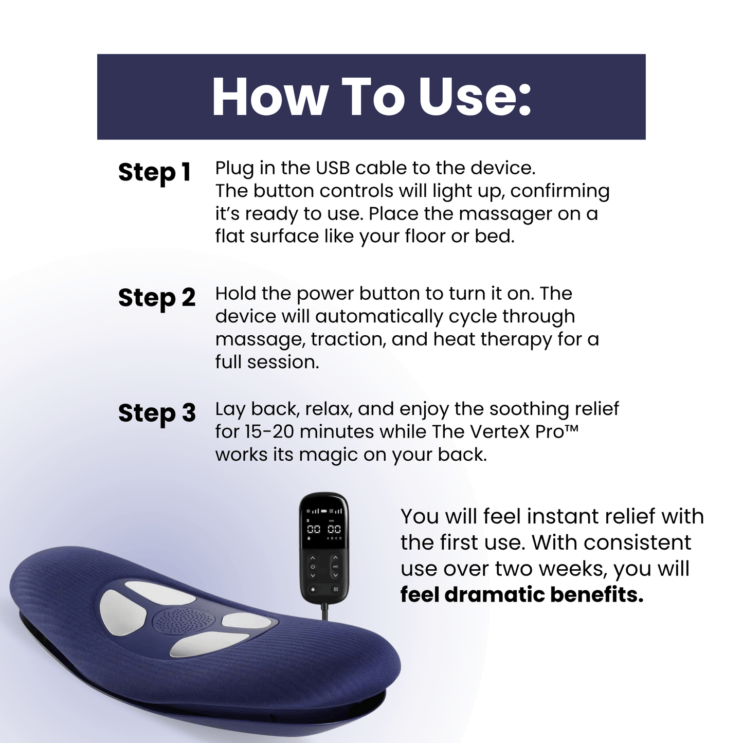 VerteX Pro™ - Lumbar Traction Massager For Lower Back Pain