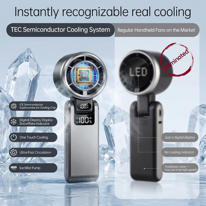 Handheld Turbo Cooling Fan - Powered by AI