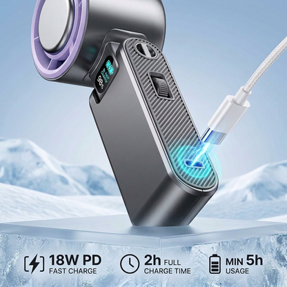 Handheld Turbo Cooling Fan - Powered by AI
